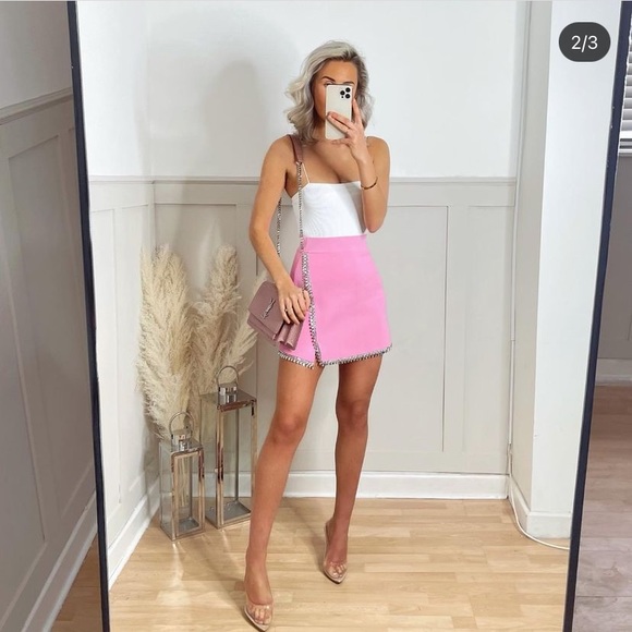 GORGEOUS ZARA NWT Appliqué Jewel Knit Skirt - Picture 11 of 16